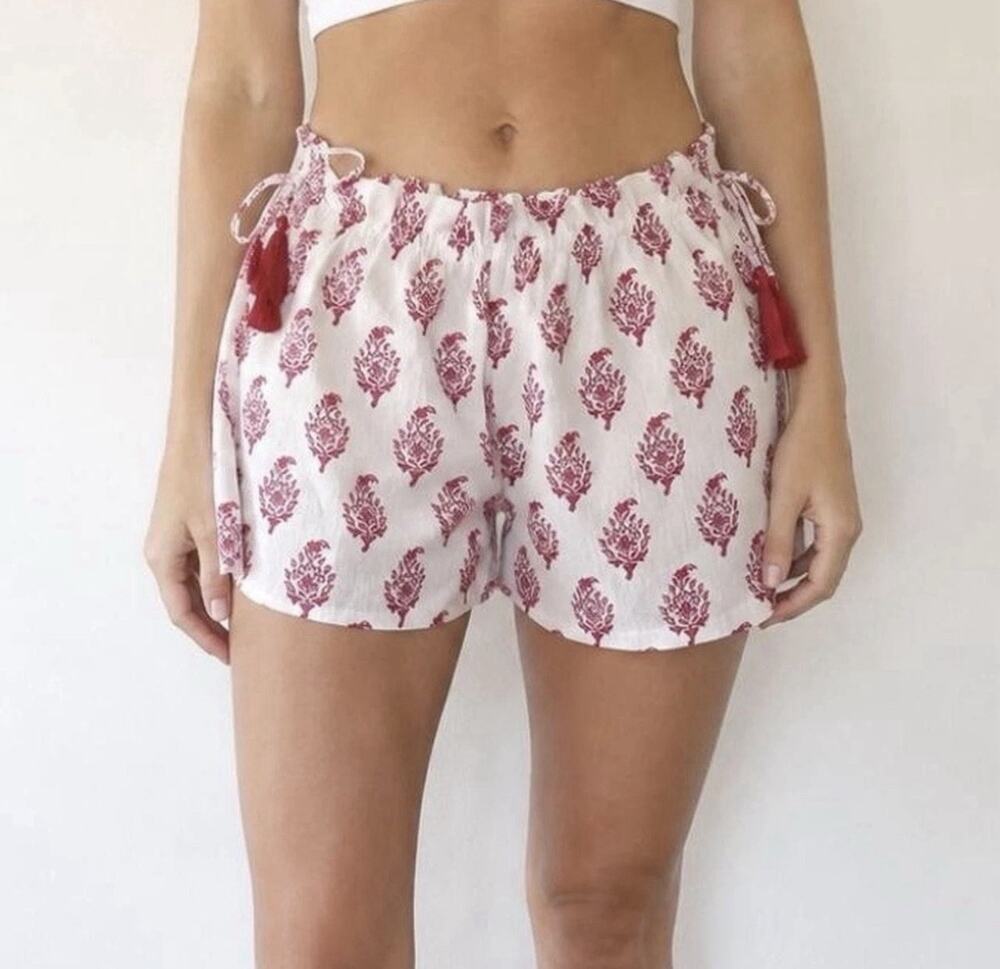 Roller Rabbit x Target Bouquet Side-Tie Beach Pull-On Shorts Pink Size XL